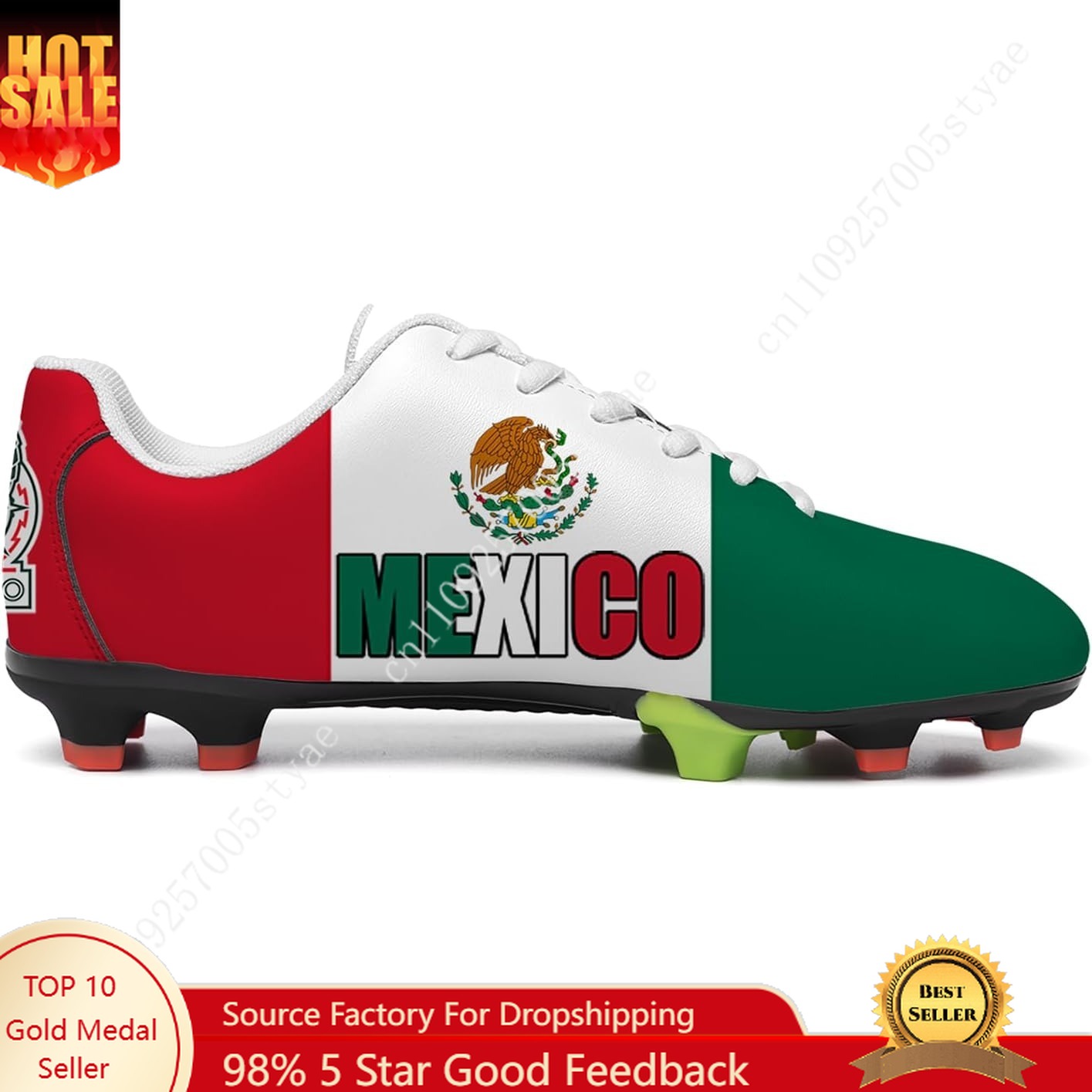 Men Shoes Oxford - Mexico Flag Mexican Soccer Shoes Men