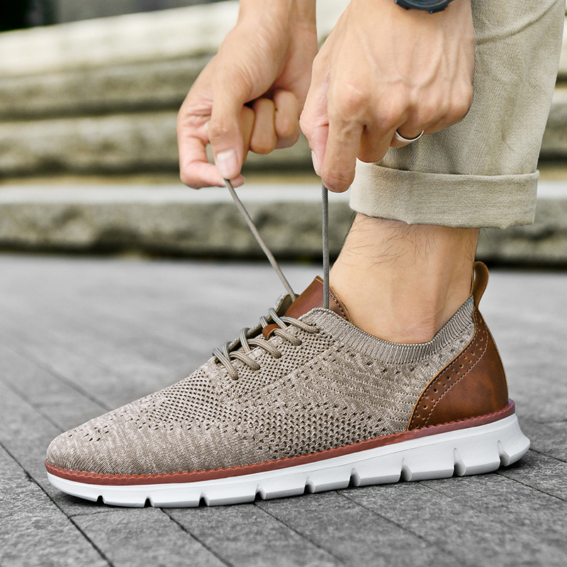 Men Shoes Oxford - Men Casual Shoes Classic Breathable Brogue