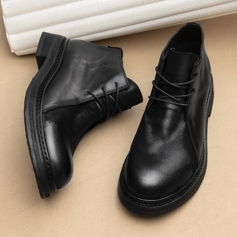Men Shoes Oxford - Vintage Mens Genuine Leather Boots Luxury