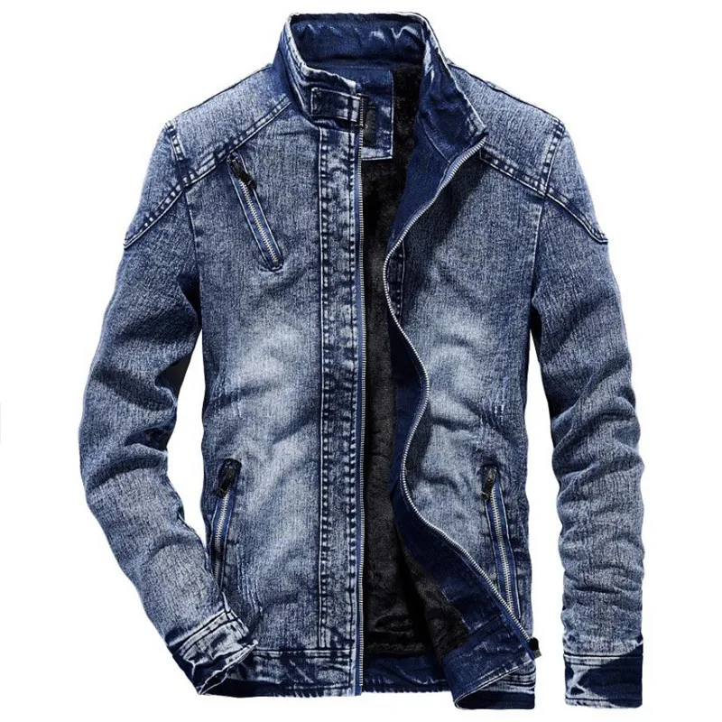 Men'S Shoes For Jeans - Denim Jacket Men's Winter Plus Velvet