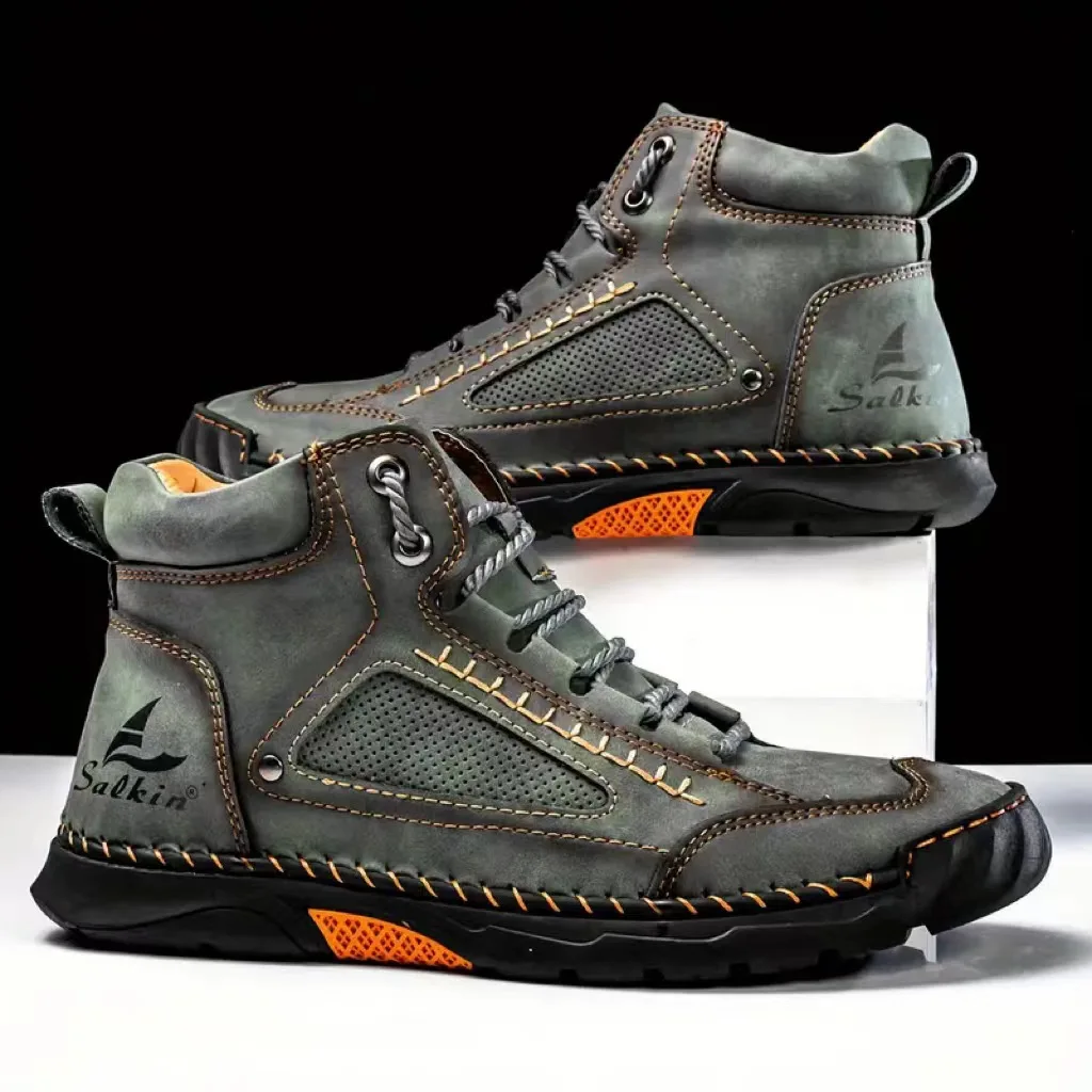 Men'S Shoes Popular - Men's Hand-stitched Boots Plus-size Casual Shoes