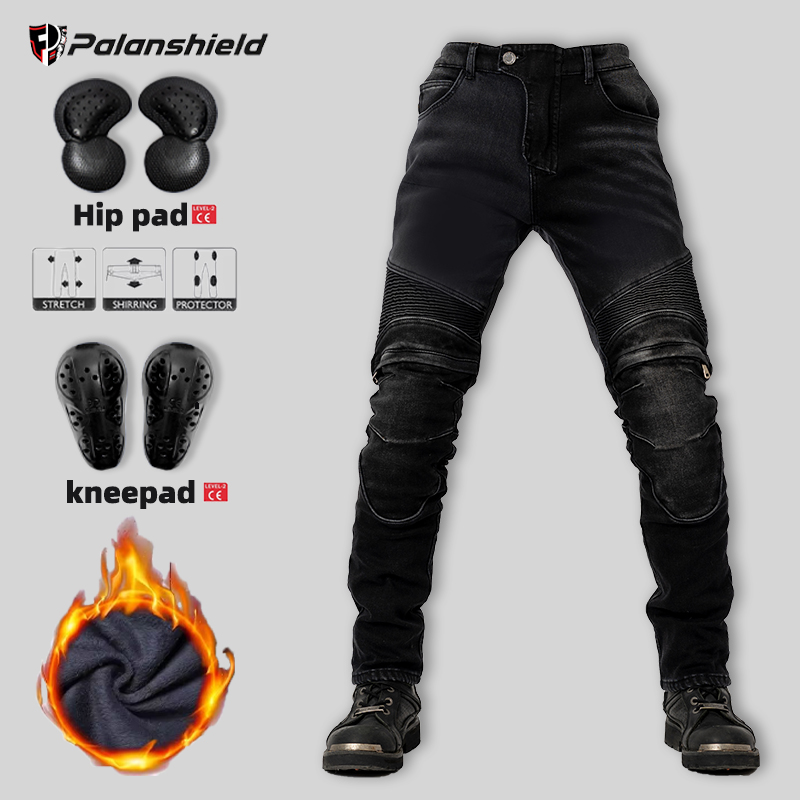 Men'S Shoes For Jeans - Winter Motorcycle Pants warm Men Kevlar