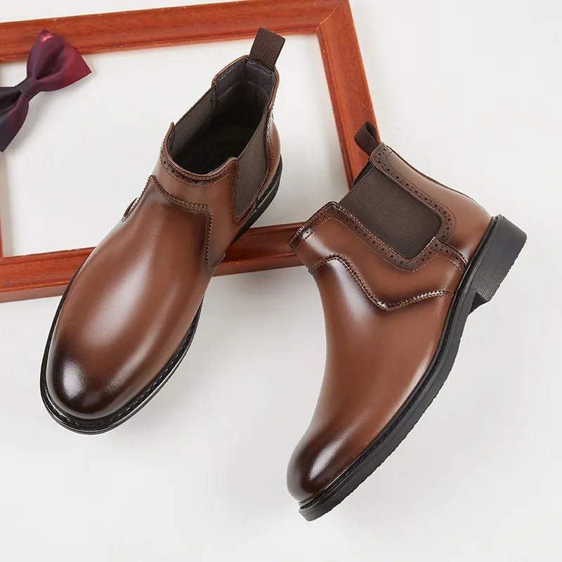 Men Shoes Oxford - Vintage Mens Leather Oxford Boots Luxury