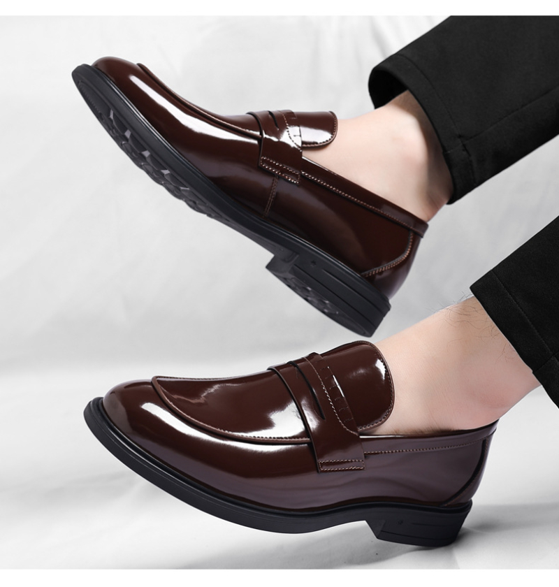 Monk Strap Shoe - Men Dark Green Patent Velvet Spliced
