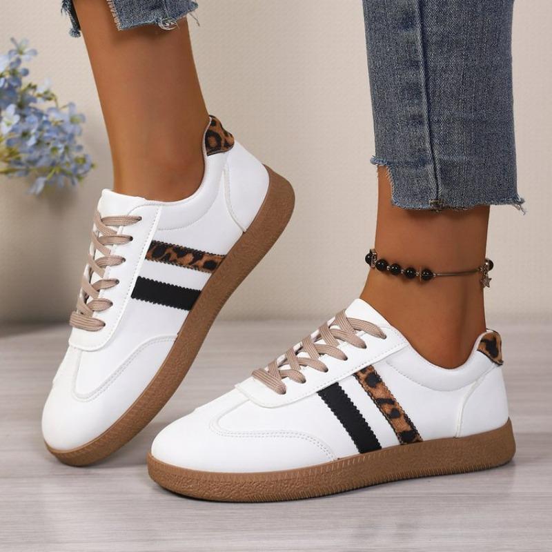 Running Shoes Lightweight - Women's Lace Up Fashion Casual White
