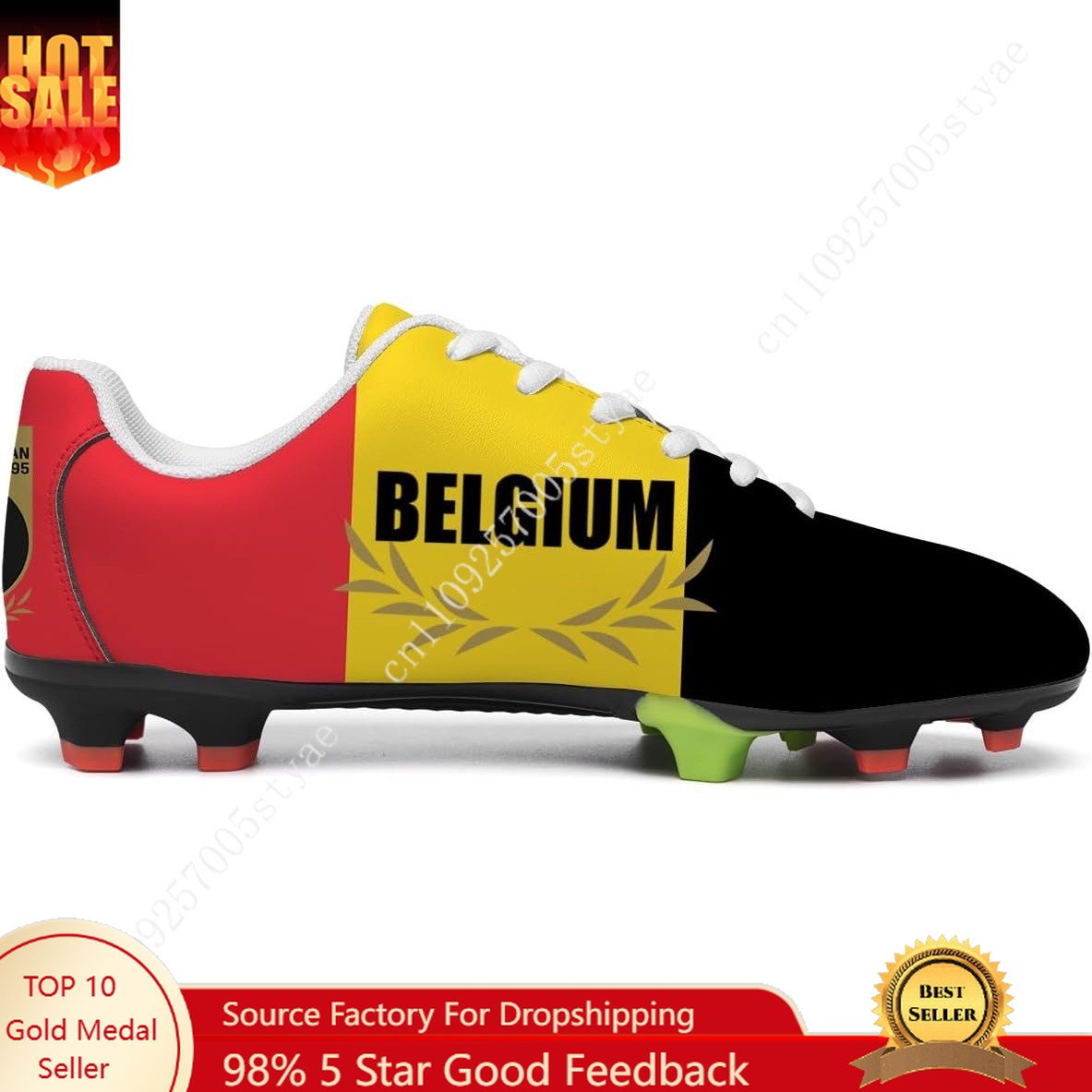 Men Shoes Oxford - Belgium Flag Soccer Shoes Men Womens