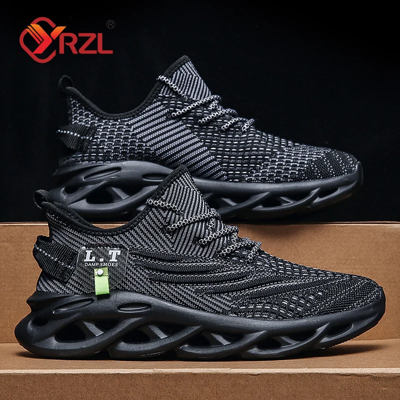 Men Shoes Size 11 - YRZL Men Sports Running Black Jogging