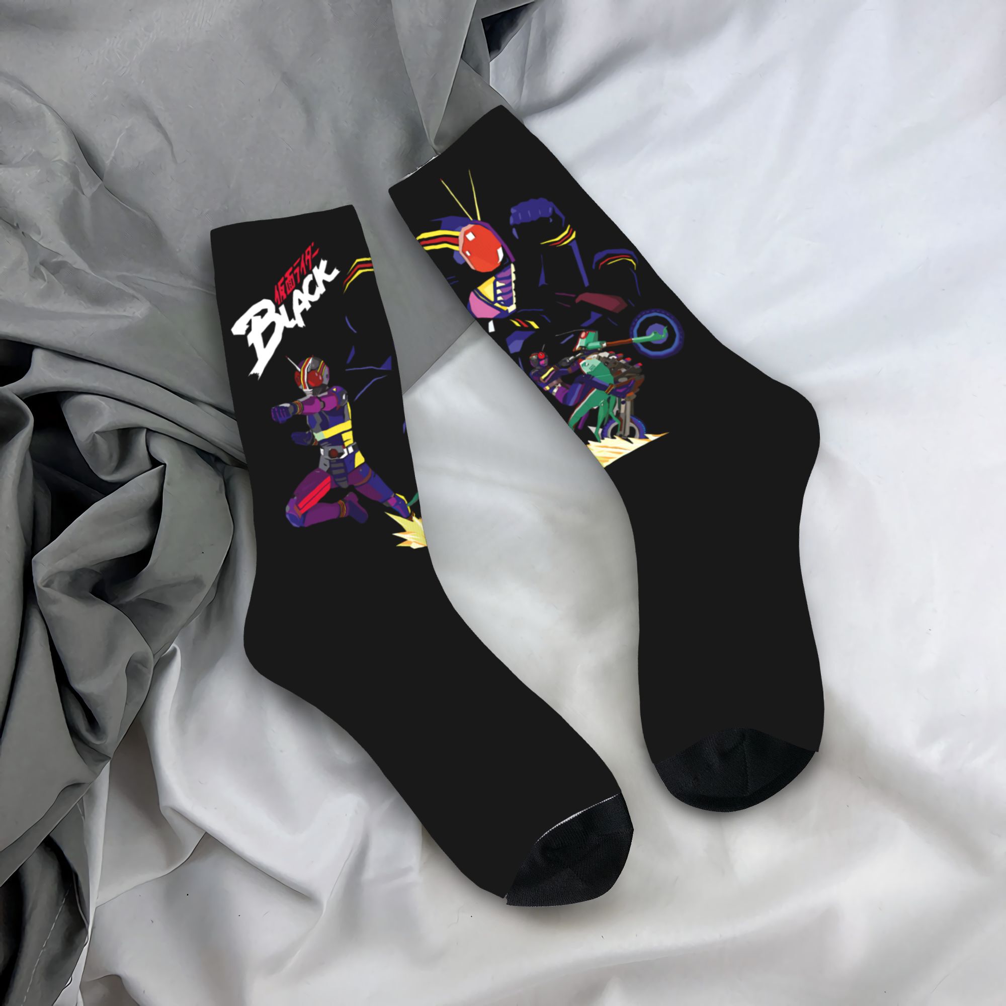 Men'S Shoes For Crews - Kamen Rider Black Middle Socks for