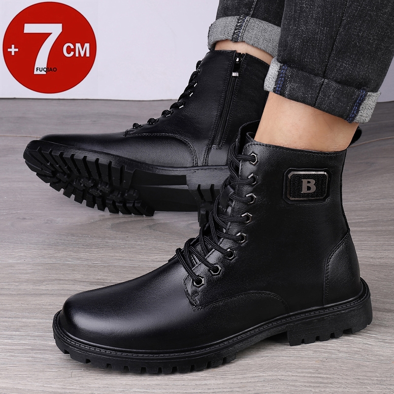 Men's Genuine Leather Elevator - Men'S Shoes Popular ulasan dan harga