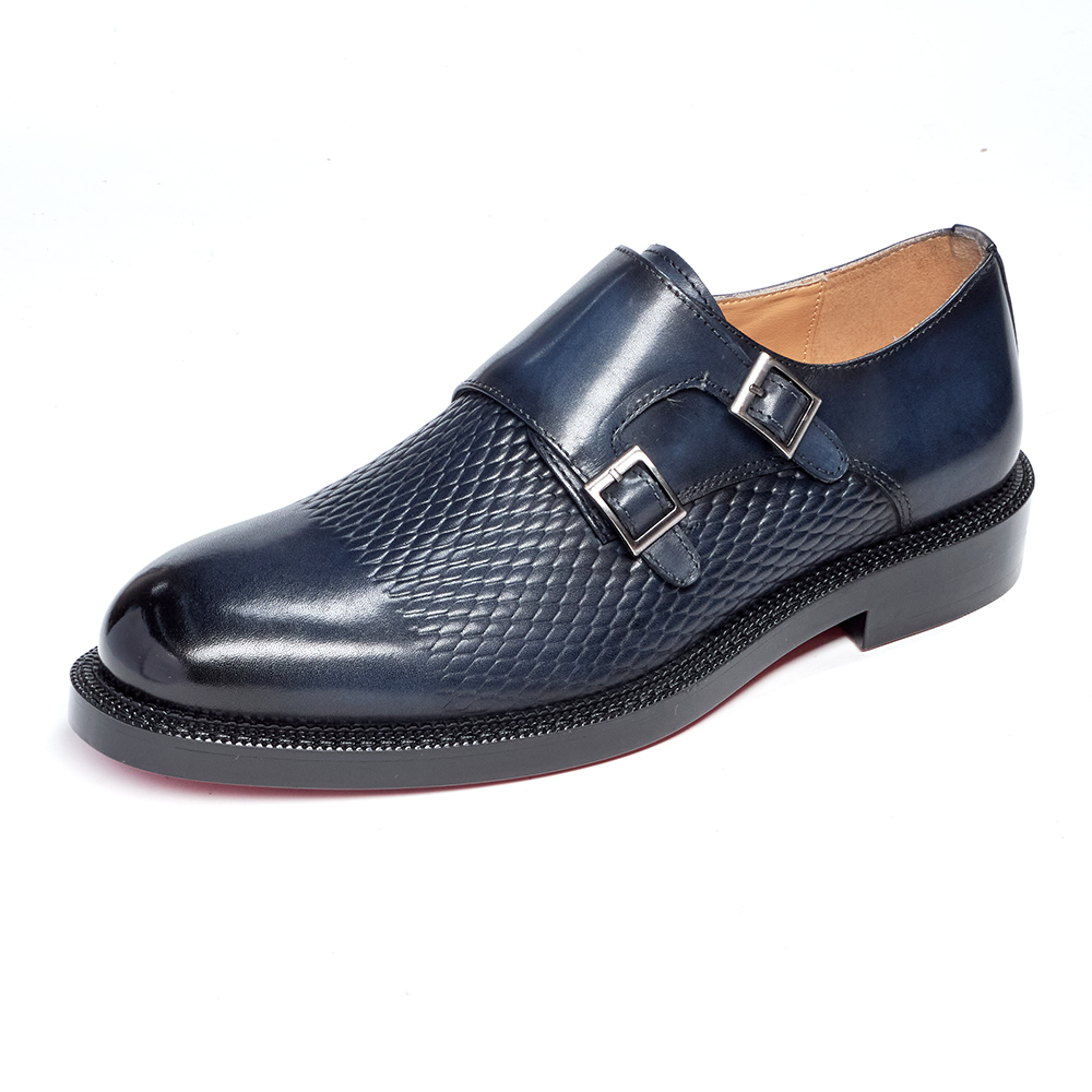Luxury Genuine Leather Men's W - Monk Strap Shoe ulasan dan harga