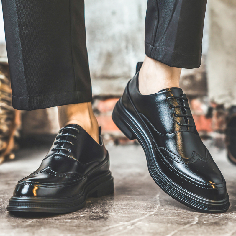Men's Height Increasing Leathe - Men Shoes Oxford ulasan dan harga