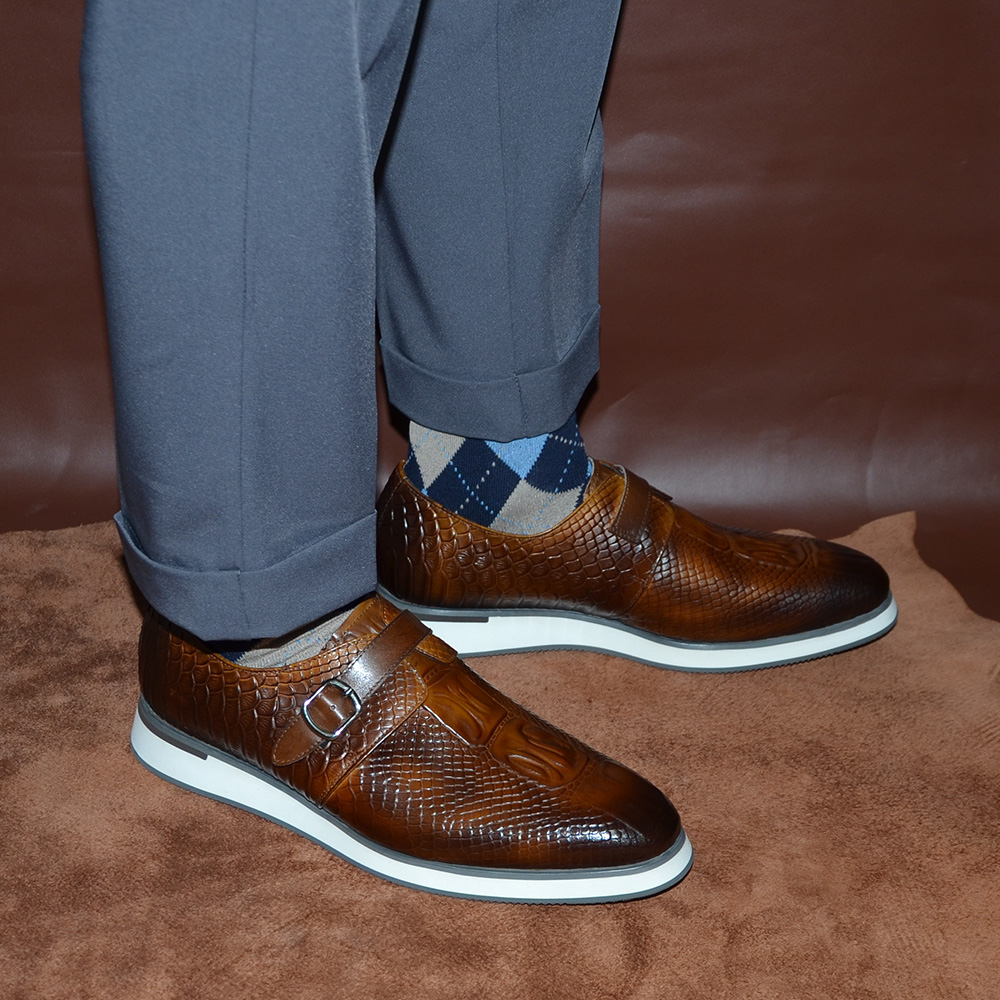 Cow Genuine Leather Men's Casu - Monk Strap Shoe ulasan dan harga