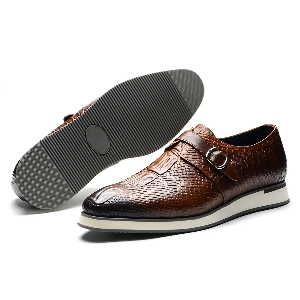 Cow Genuine Leather Men's Casu - Monk Strap Shoe ulasan dan harga