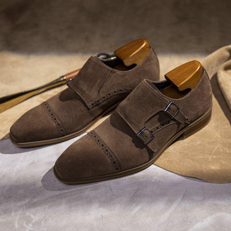 Vintage Design Men Dress Shoes - Monk Strap Shoe ulasan dan harga