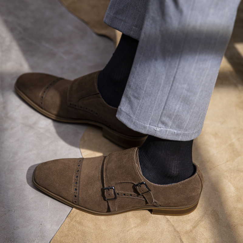 Vintage Design Men Dress Shoes - Monk Strap Shoe ulasan dan harga