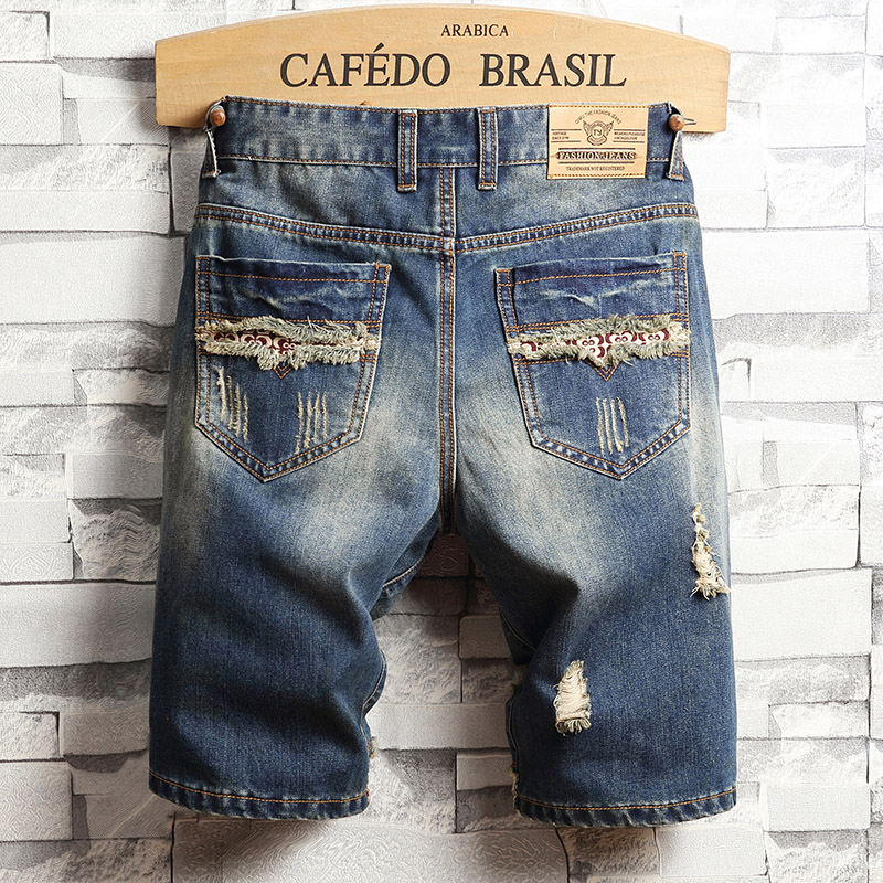 Ripped Hip-hop Denim Shorts Me - Men'S Shoes For Jeans ulasan dan harga