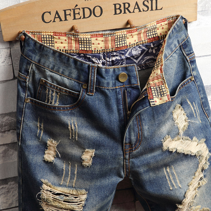Ripped Hip-hop Denim Shorts Me - Men'S Shoes For Jeans ulasan dan harga