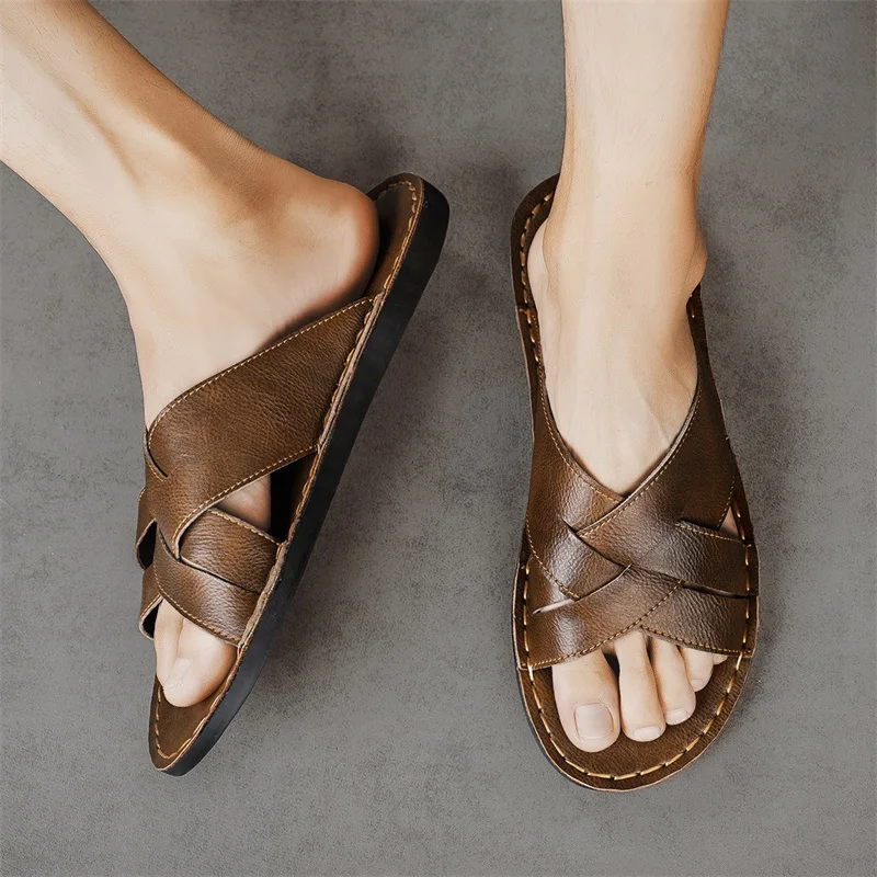 Genuine Leather Men Casual San - Men'S Shoes Hugo Boss ulasan dan harga