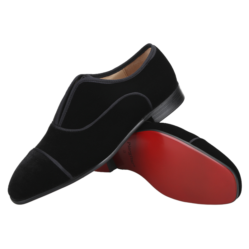 Piergitar Handmade Black Color - Men Shoes Red Bottom ulasan dan harga