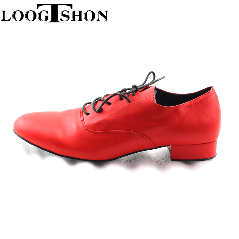 LOOGTSHON RED  Men's red leath - Men Shoes Red Bottom ulasan dan harga