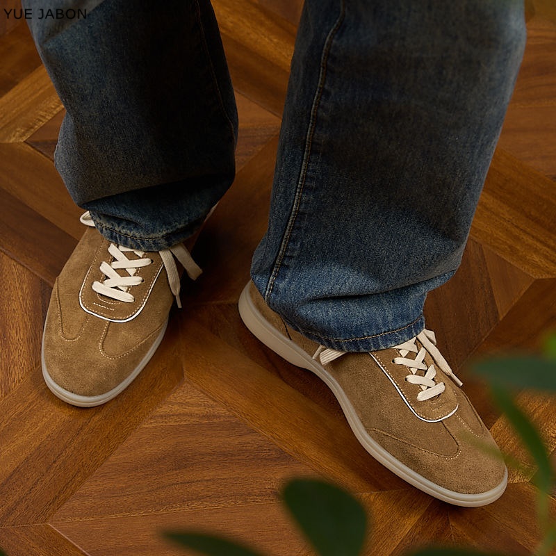 Brown Retro Genuine Leather me - Men Shoes Trainers ulasan dan harga