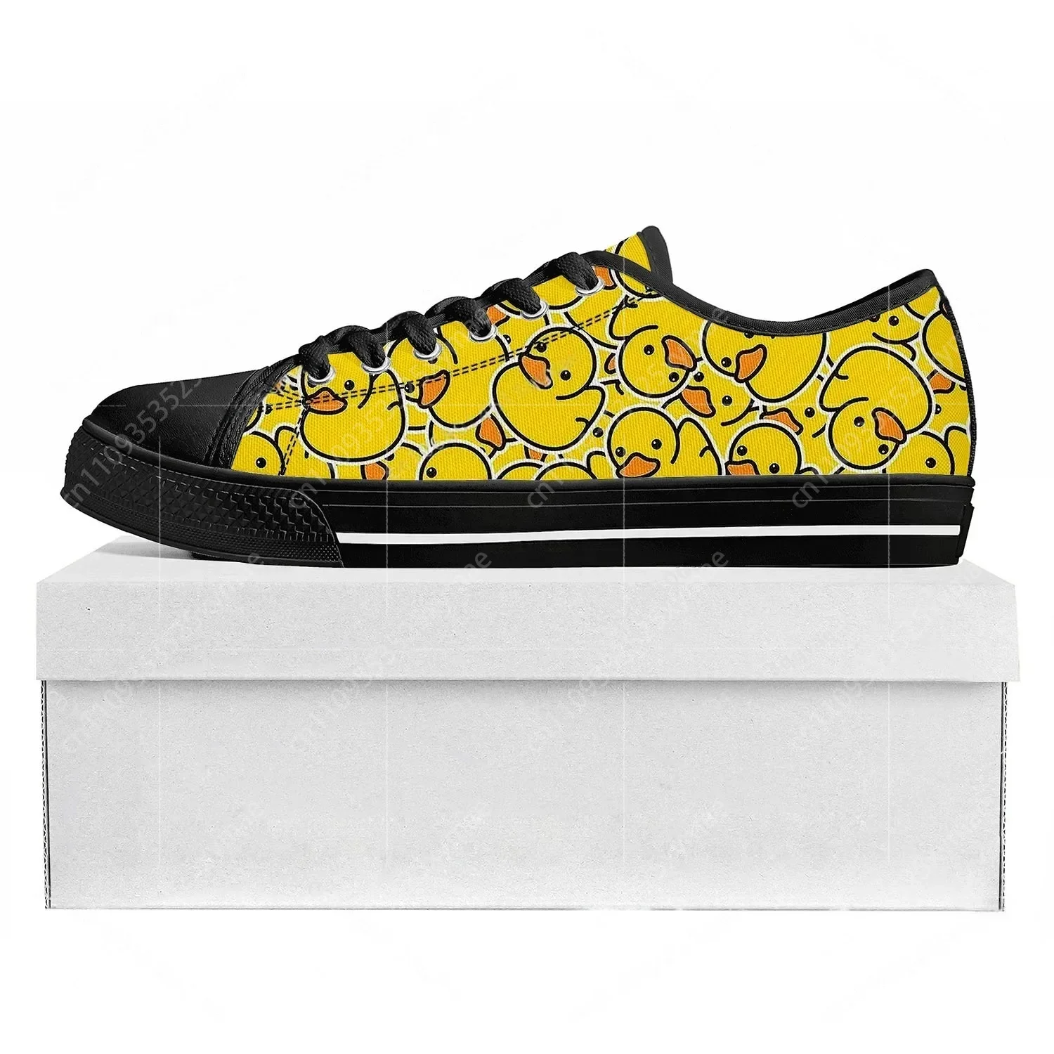 Yellow Duck Printed Low Top Hi - Men'S Shoes Yellow And Black ulasan dan harga