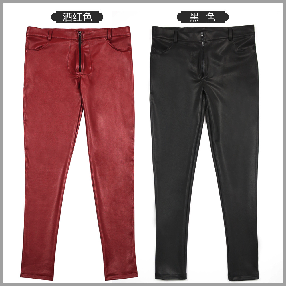 Men's PU Leather Skinny Jeans  - Men'S Shoes For Jeans ulasan dan harga