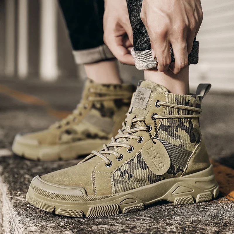 High-Top Boots for Men Autumn  - Men'S Shoes Popular ulasan dan harga