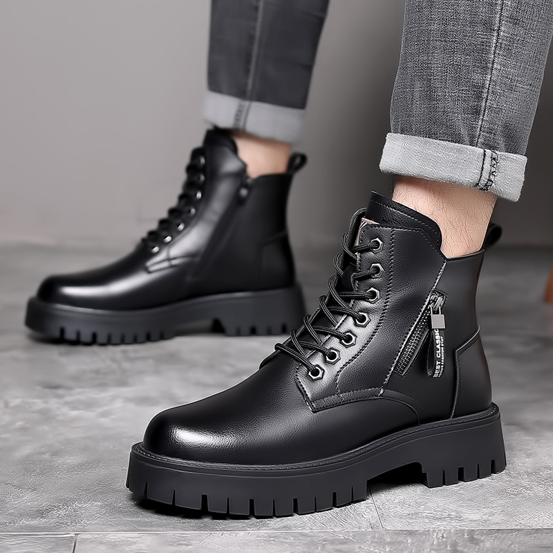 Men Classic Genuine Leather Bo - Men Shoes Classic ulasan dan harga