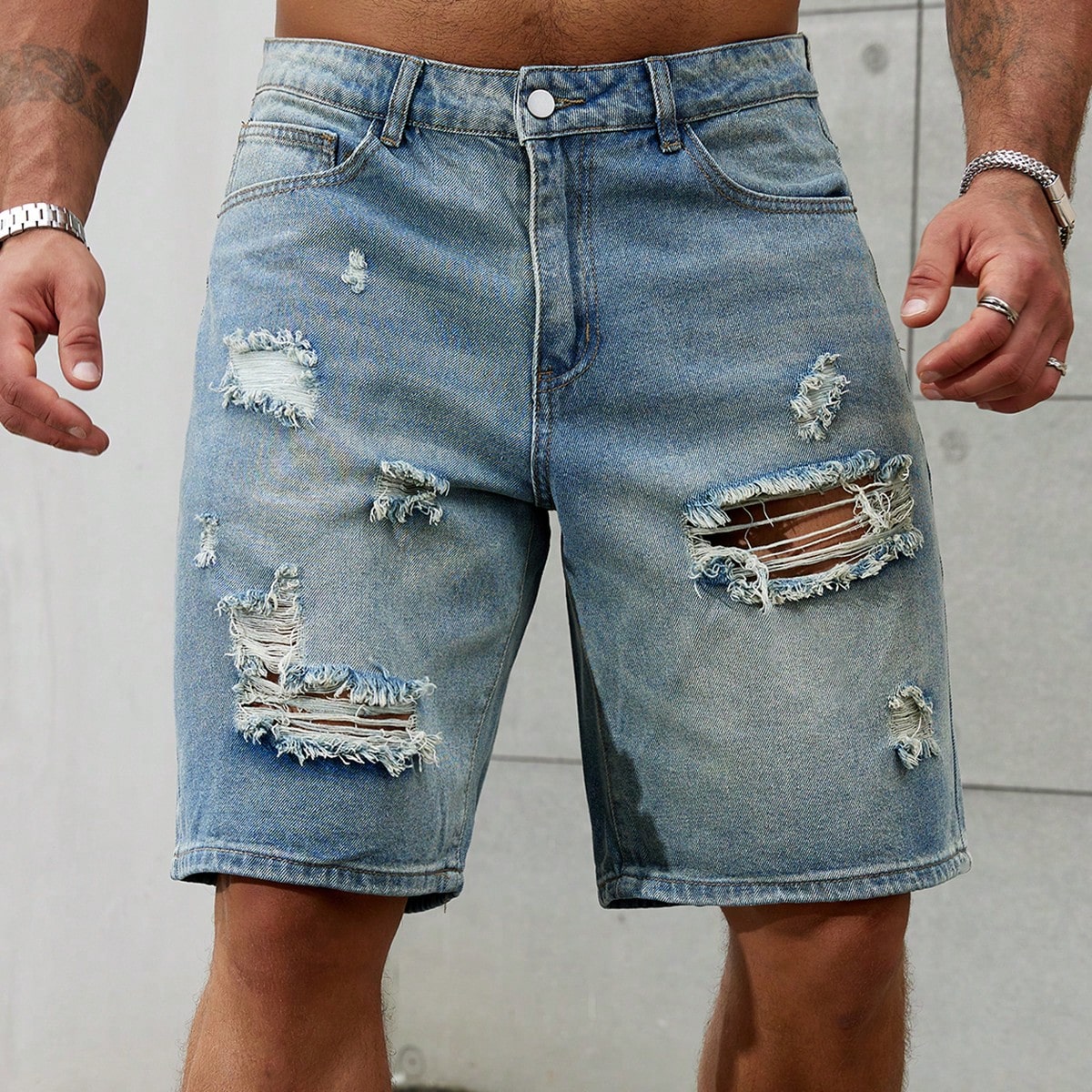 New Fashion Mens Ripped Short  - Men'S Shoes For Jeans ulasan dan harga
