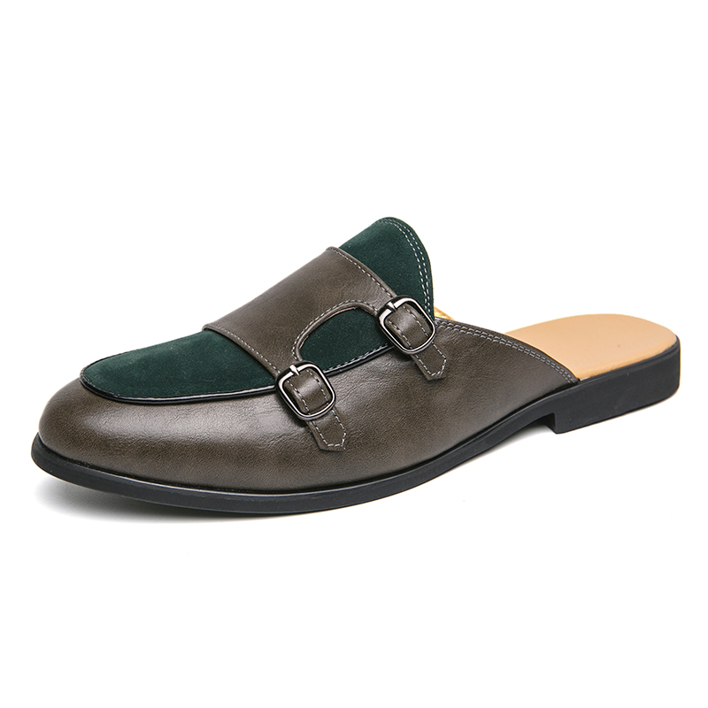 Fashion Black Green Monk Strap - Monk Strap Shoe ulasan dan harga