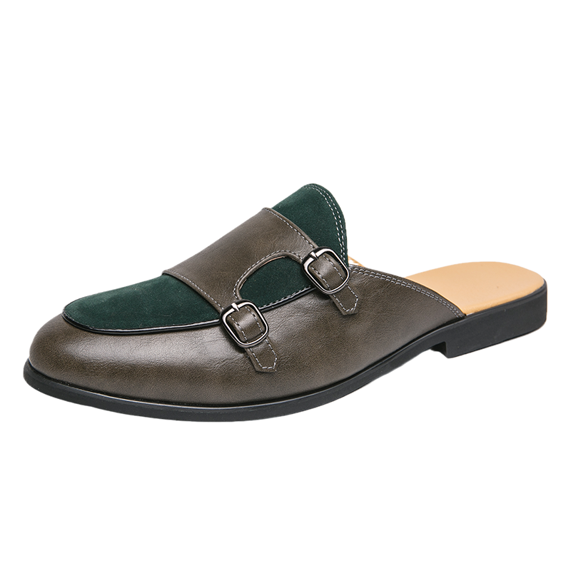 Fashion Black Green Monk Strap - Monk Strap Shoe ulasan dan harga