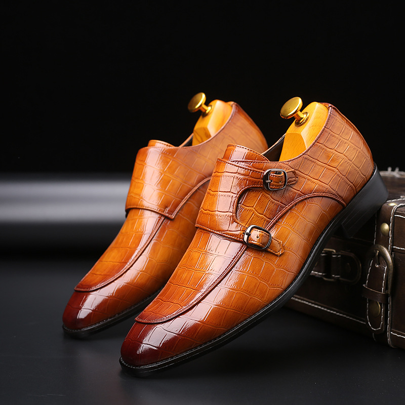 Patent Leather Mens Loafers We - Monk Strap Shoe ulasan dan harga