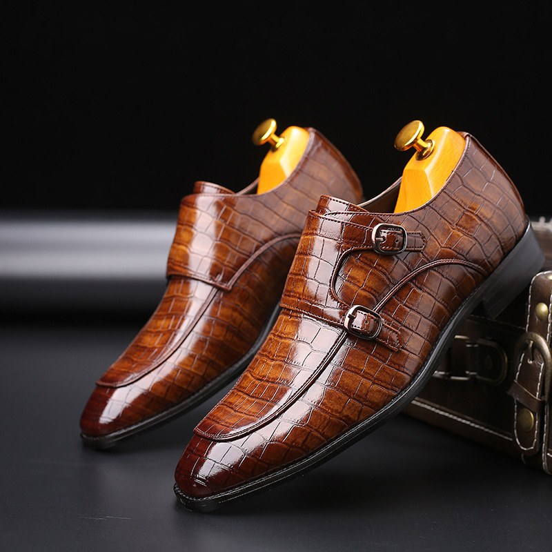 Patent Leather Mens Loafers We - Monk Strap Shoe ulasan dan harga