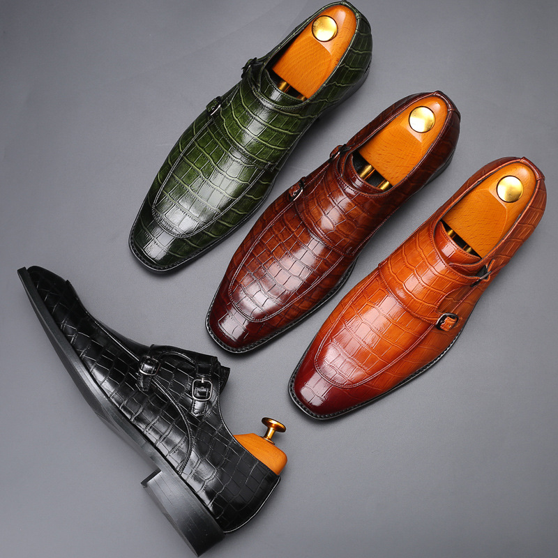 Patent Leather Mens Loafers We - Monk Strap Shoe ulasan dan harga