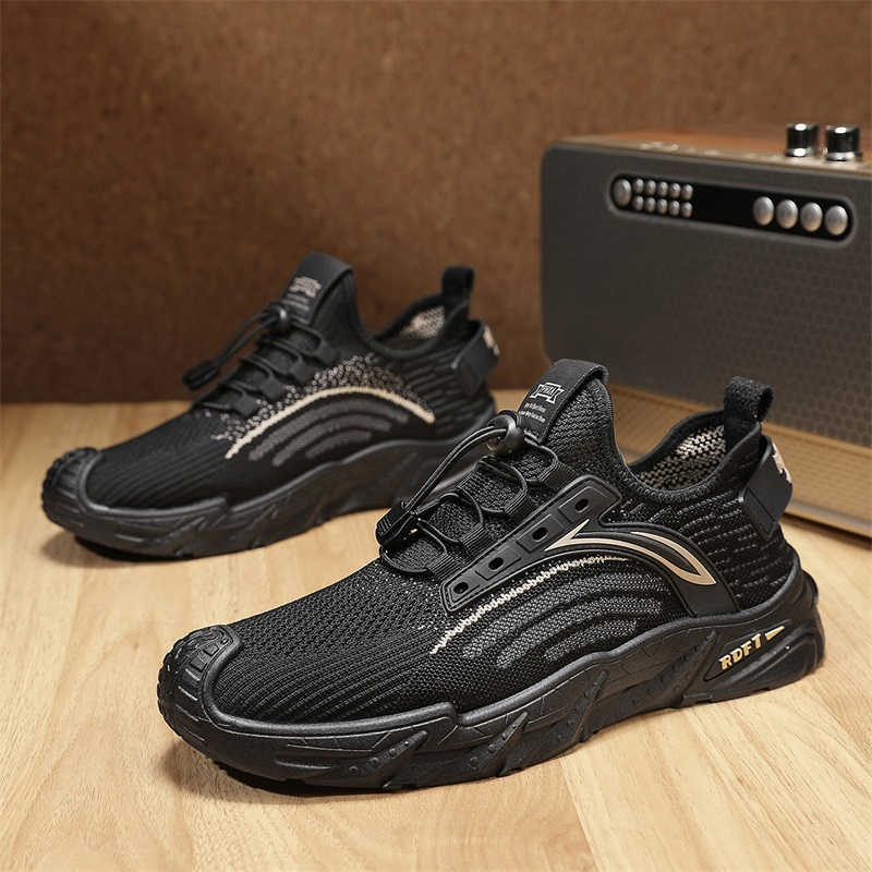 PU Leather Thick Heeled Green  - Men Shoes Trainers ulasan dan harga