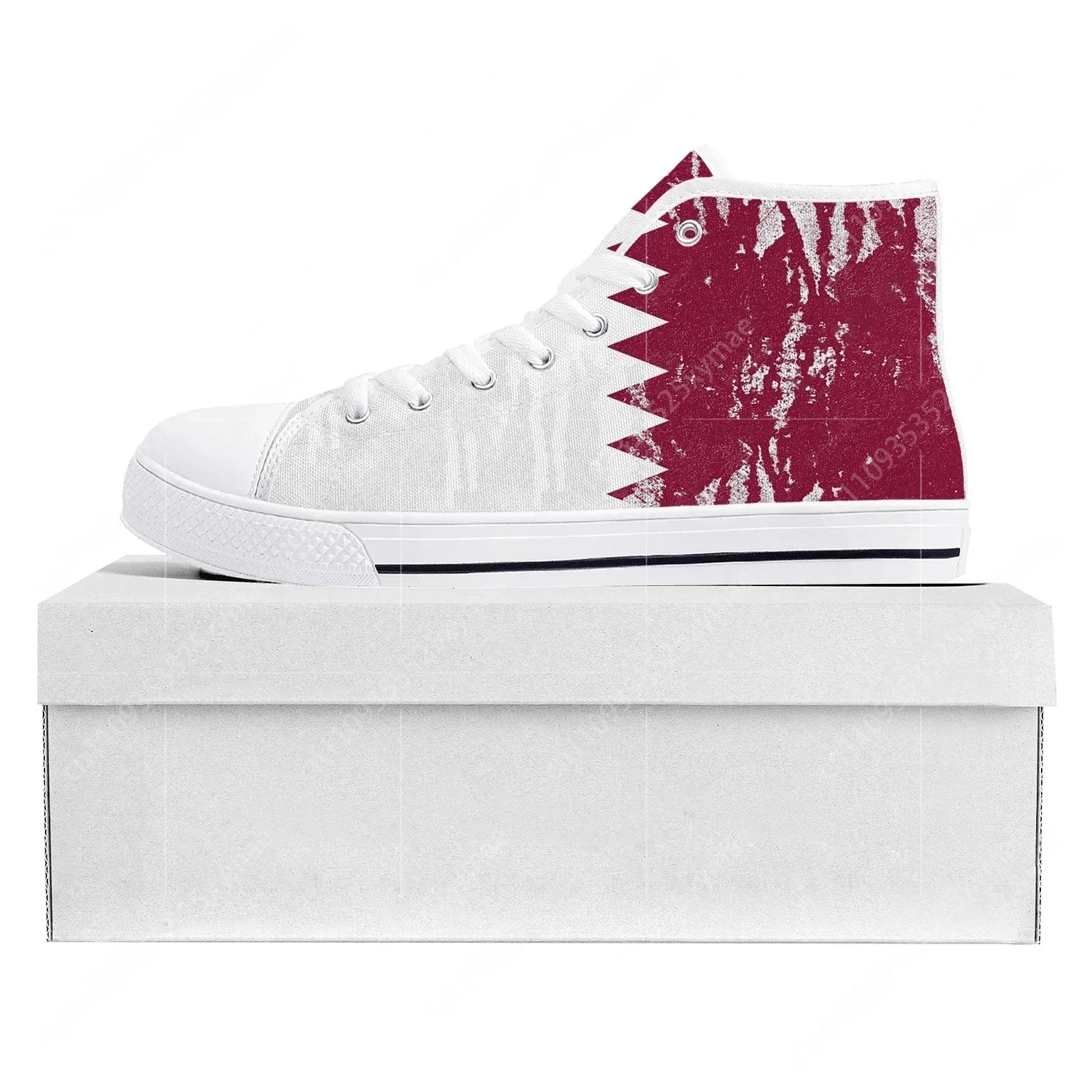 Qatar Flag High Top High Quali - Men Shoes Qatar ulasan dan harga
