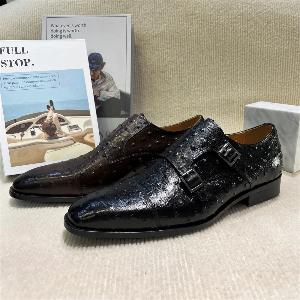 Men's Pointed Python Pattern G - Monk Strap Shoe ulasan dan harga