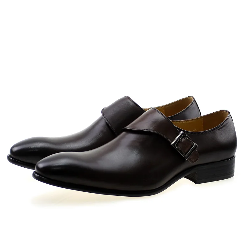 Men's Genuine Leather Monk Str - Monk Strap Shoe ulasan dan harga