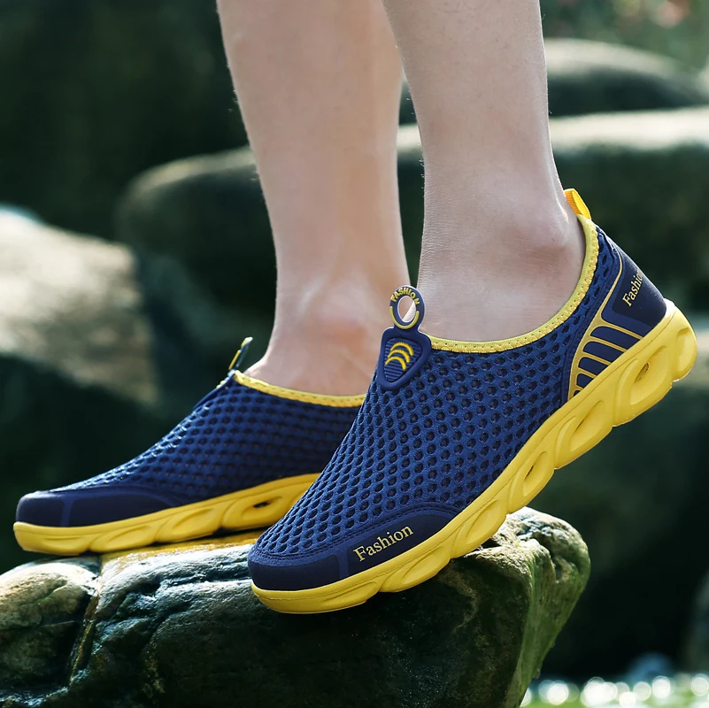 Men Jogging Shoes Casual Sneak - Men'S Shoes Yellow And Black ulasan dan harga