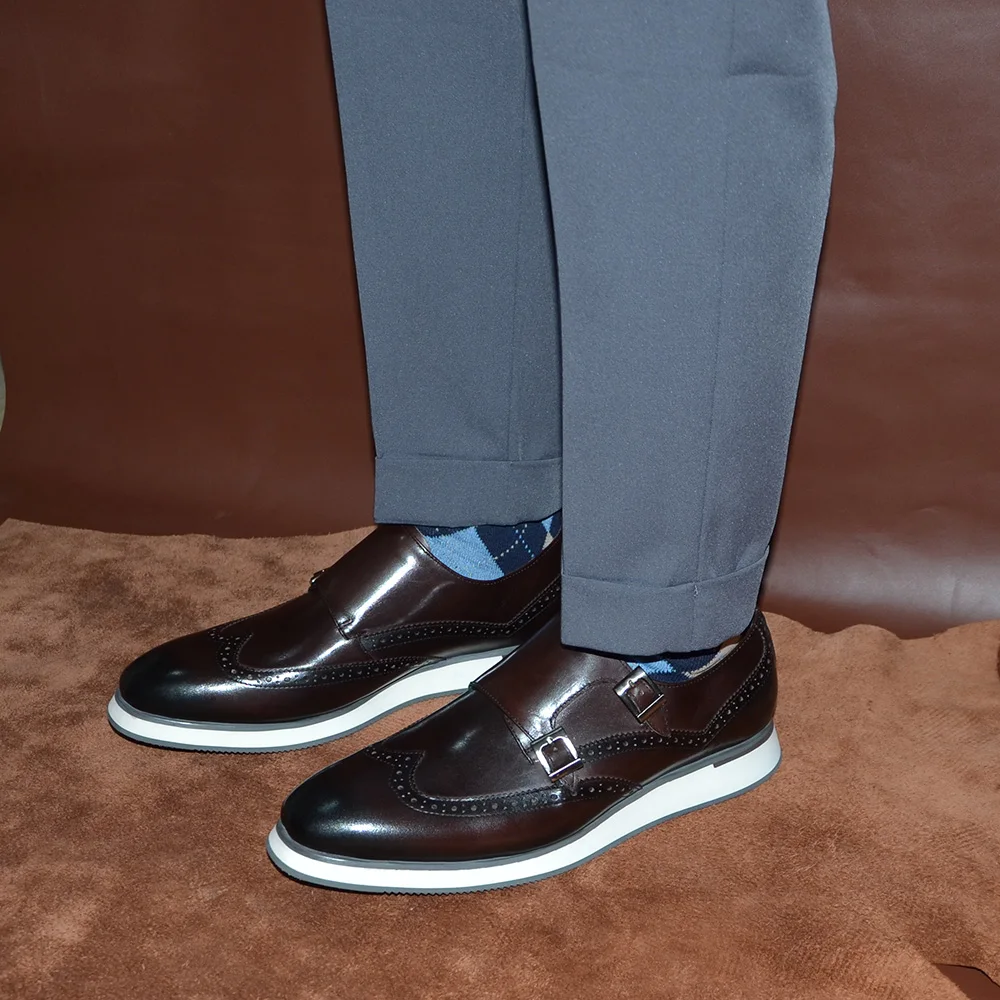 European Luxury Mens Sneakers  - Monk Strap Shoe ulasan dan harga