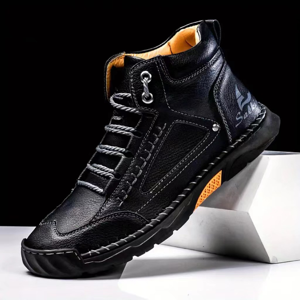 Men's Hand-stitched Boots Plus - Men'S Shoes Popular ulasan dan harga