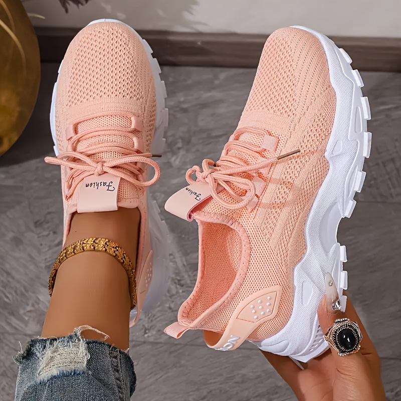 Breathable Knit Sneakers Fashi - Running Shoes Lightweight ulasan dan harga