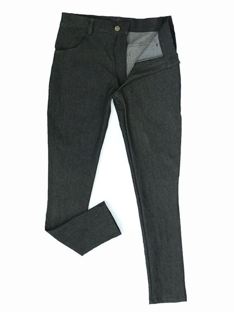 M-3XL Mens Elastic Denim Jeans - Men'S Shoes For Jeans ulasan dan harga