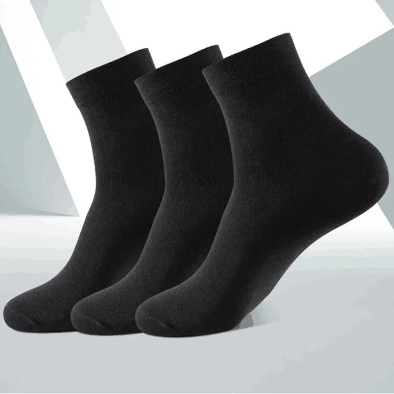 3 Pairs Black Men Socks Cotton - Men'S Shoes For Crews ulasan dan harga