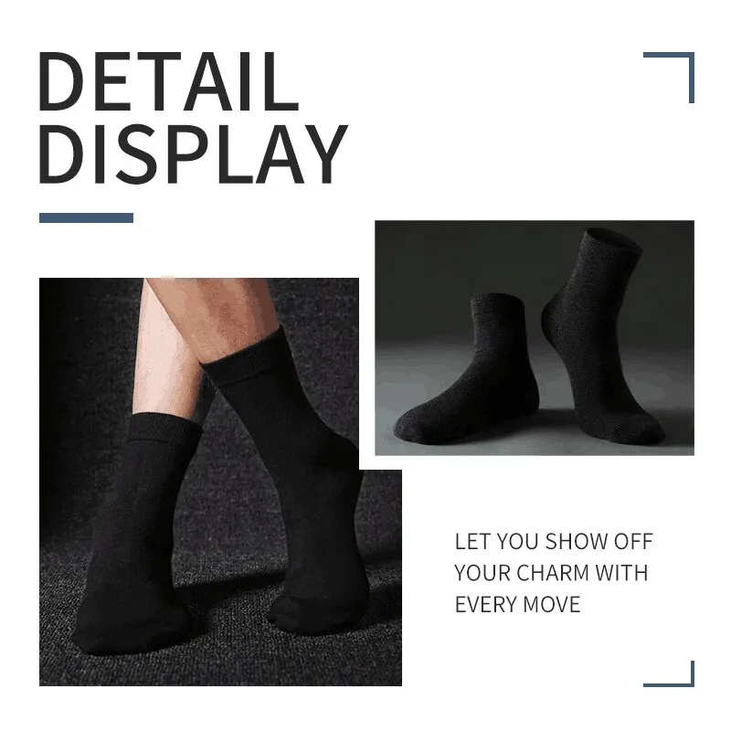 3 Pairs Black Men Socks Cotton - Men'S Shoes For Crews ulasan dan harga