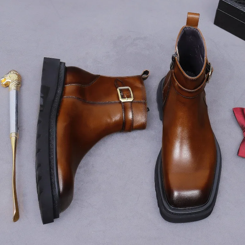 Retro Mens Ankle Oxford Boots  - Men Shoes Oxford ulasan dan harga
