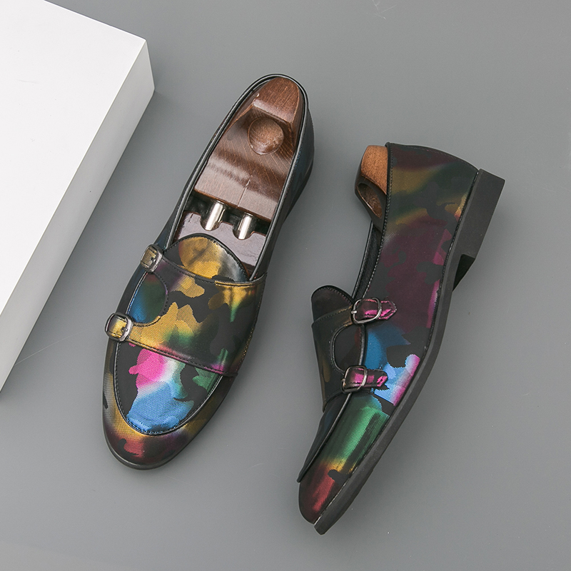 Breathable Mens Loafers Colorf - Monk Strap Shoe ulasan dan harga