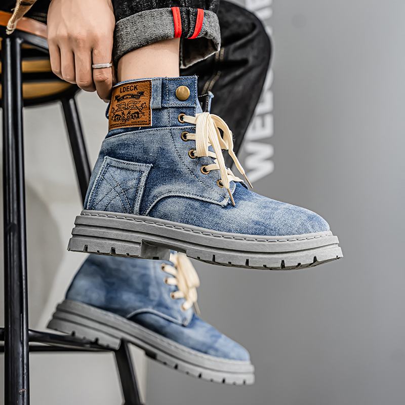 Oxford Boots Men High Top Boot - Men Shoes Oxford ulasan dan harga