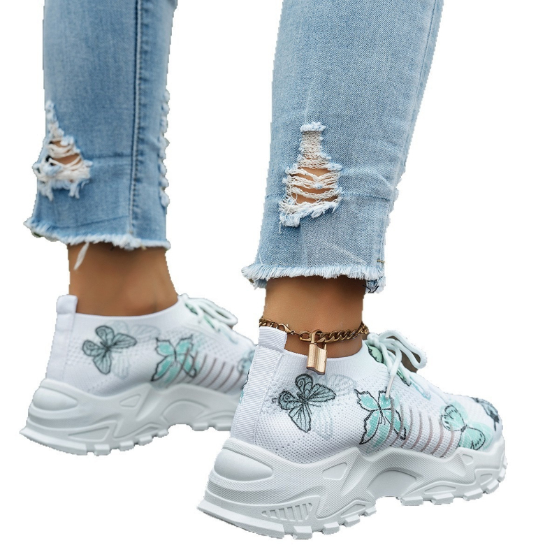 Women Butterfly Print Mesh Sne - Running Shoes Lightweight ulasan dan harga